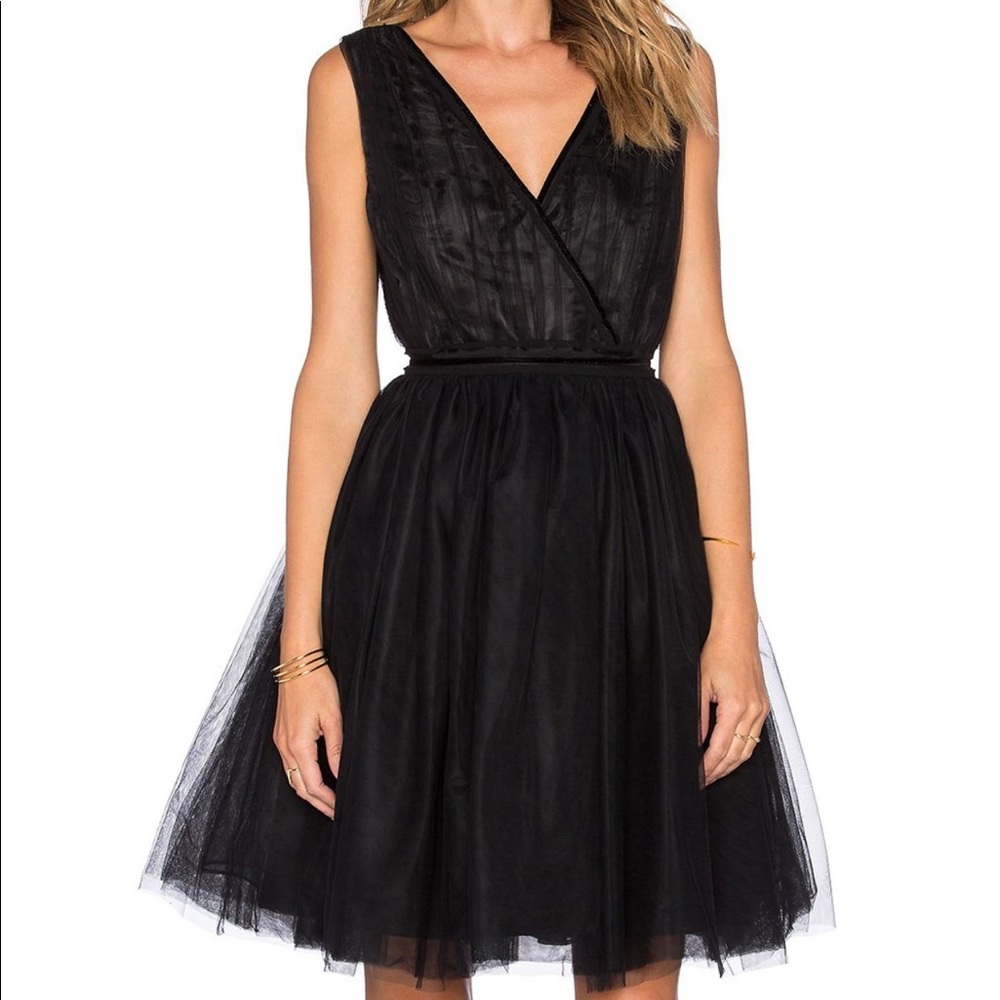 Madison Scotch Black Tulle Party Dress